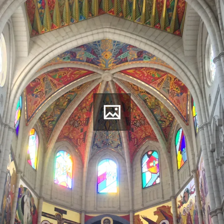 Ornate Ceiling of Almudena Cathedral