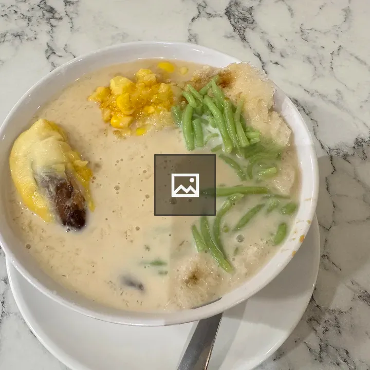Durian dessert in a bowl