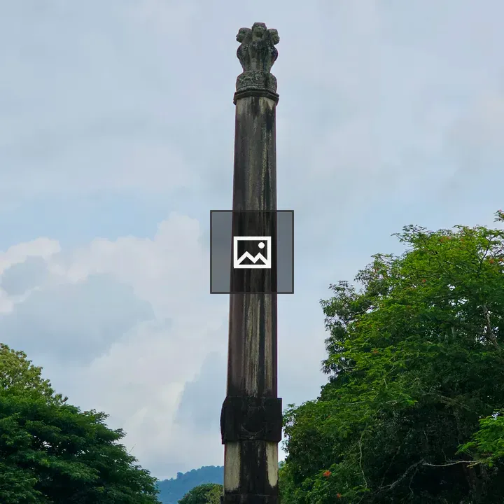 Tall historic stone pillar