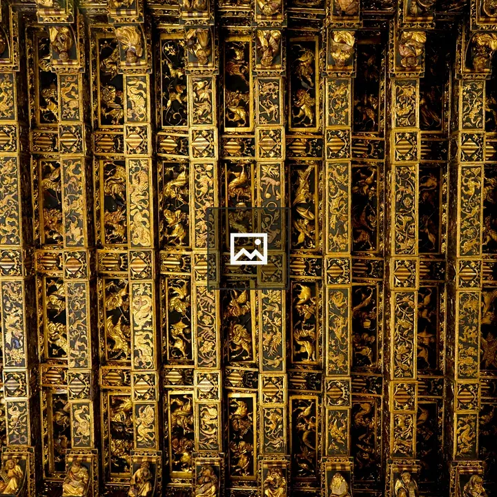 Coffered ceiling in palace interior