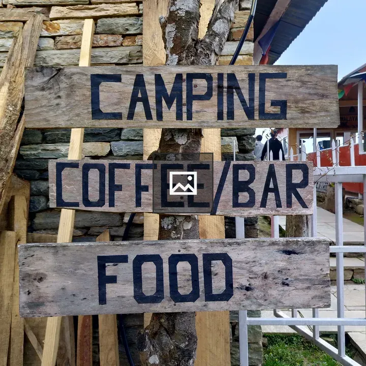 Rustic wooden signpost