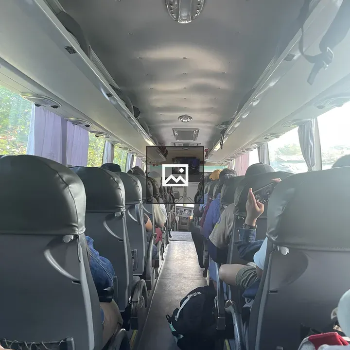 Back seat on the bus view