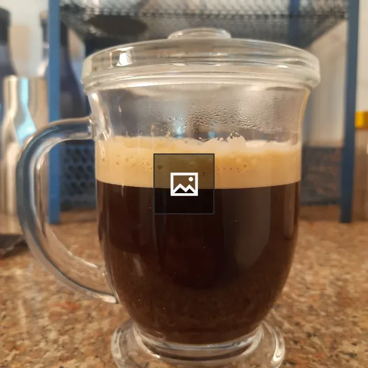 Coffee in a clear mug