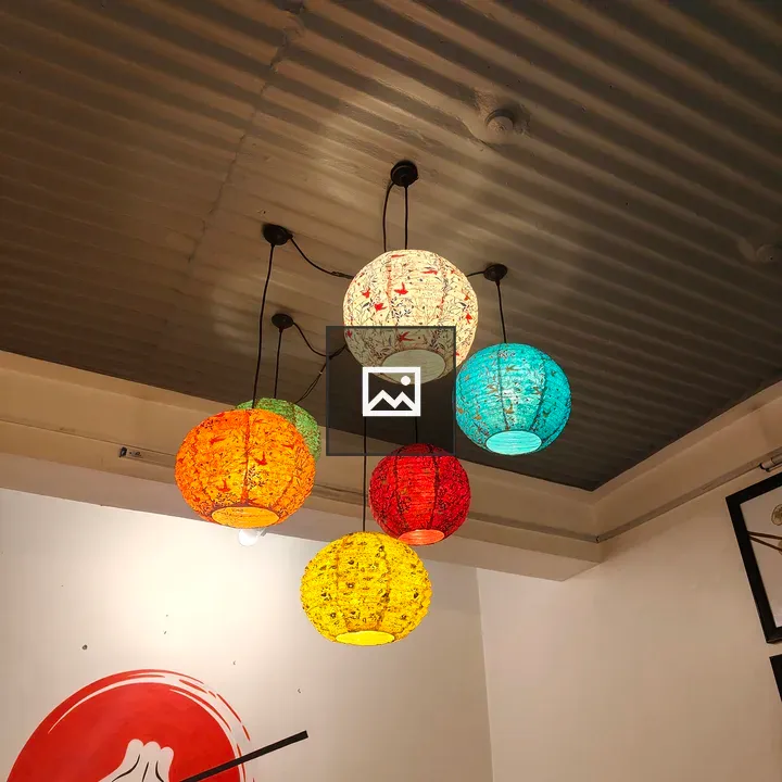 Ceiling lanterns in colors