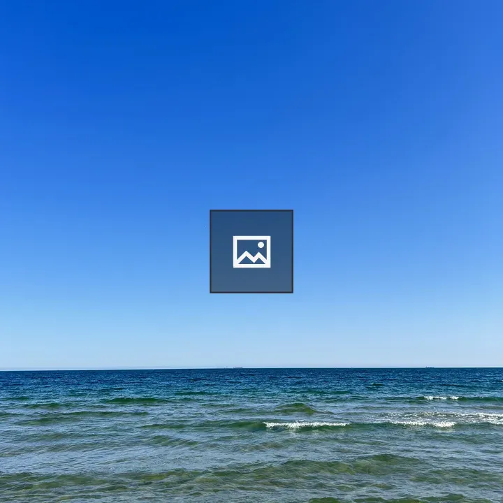 Blue Sky Over Ocean Beach
