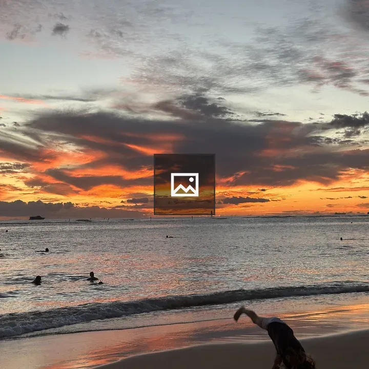 Sunset by the Beach in Hawaii