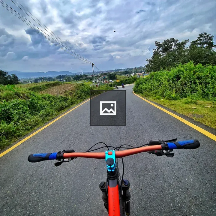 Rider on a clear road