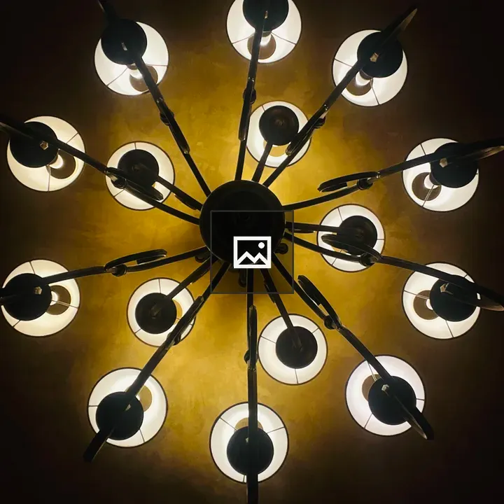 Circular chandelier close-up