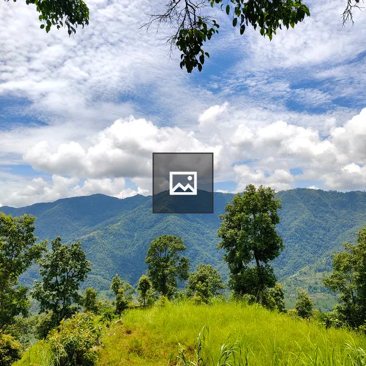 Panorama of Lush Green Mountains