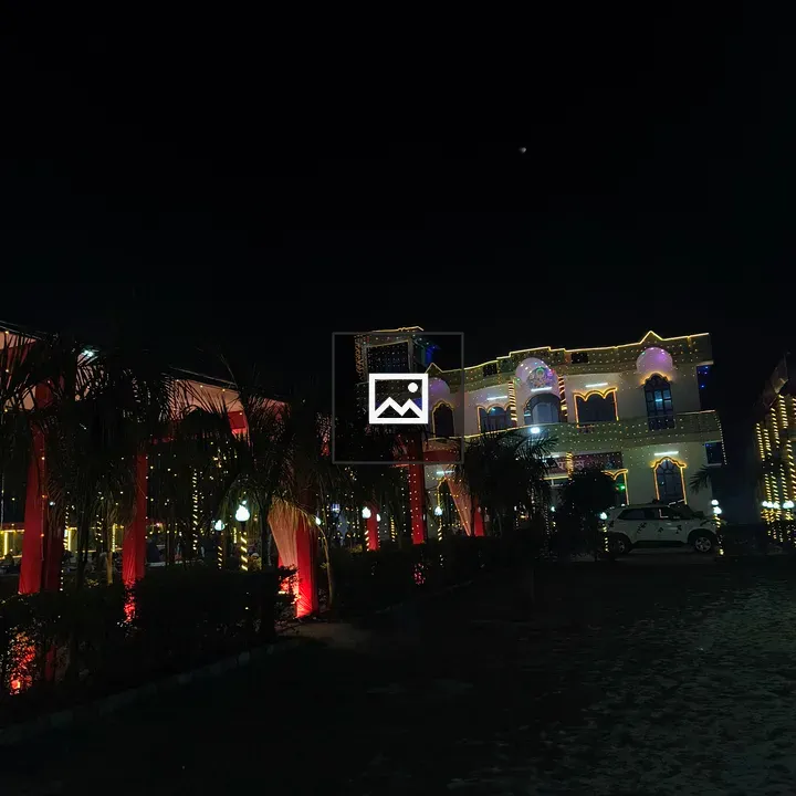 Building at Night with Lights