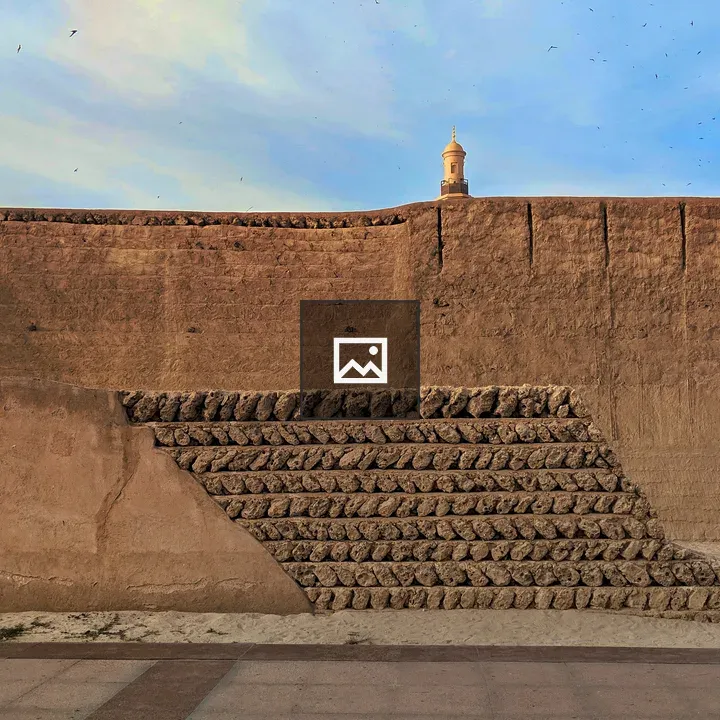 Old mud and brick wall in Dubai