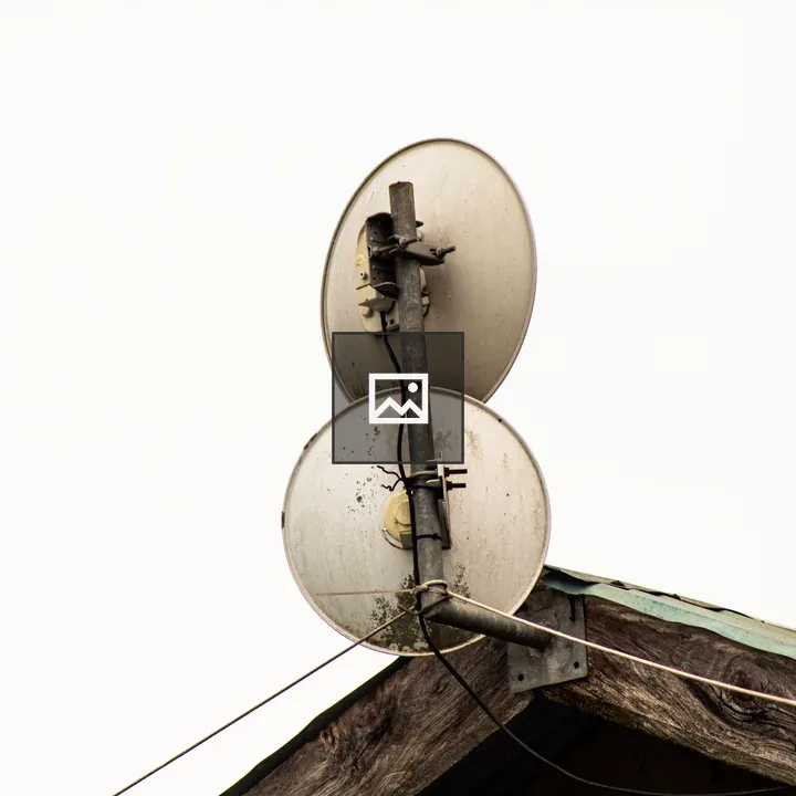 Microwave Dishes on Roof Antenna