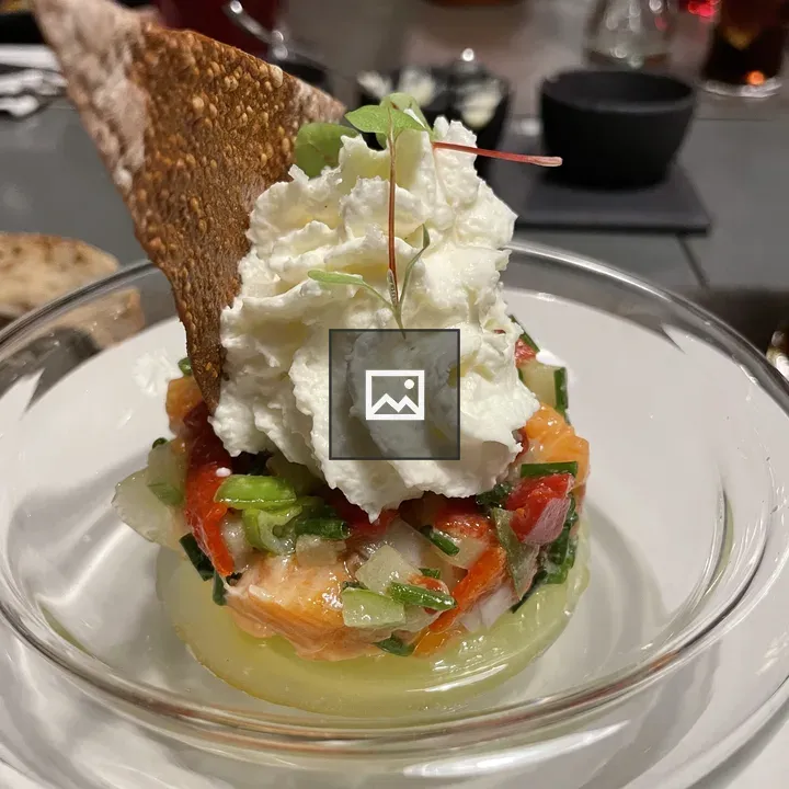 Delicious food with creme