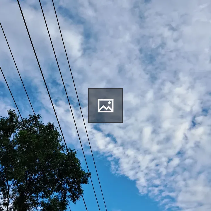 Blue Sky with Wires and Trees