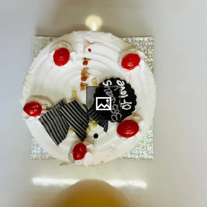 1-pound White Forest Anniversary cake