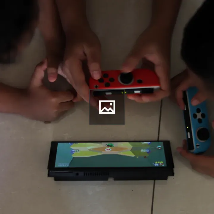 Kids Playing Nintendo Switch