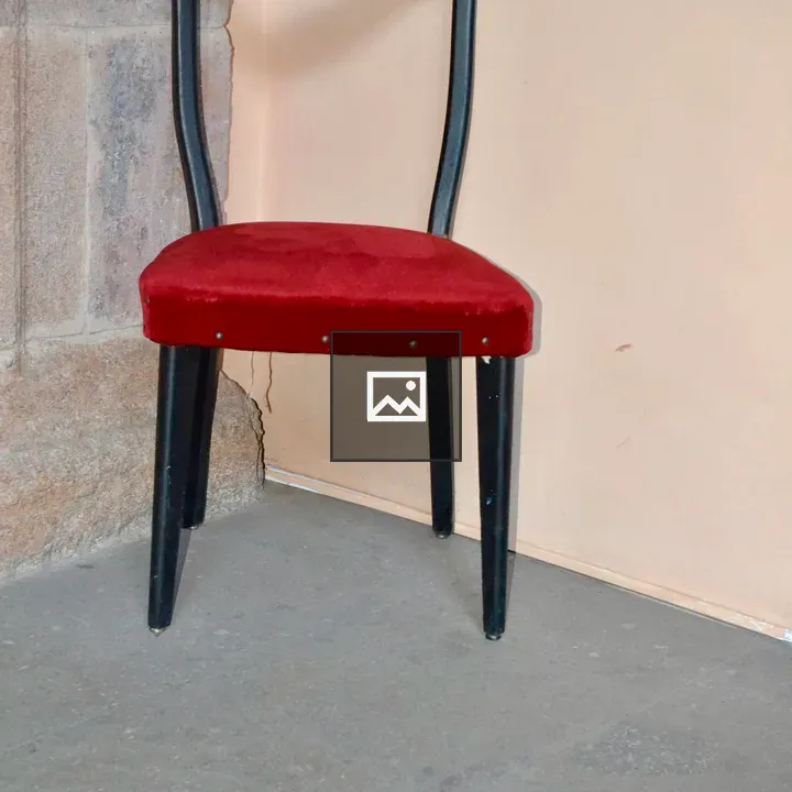 Red Velvet Chair indoors
