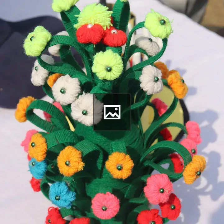 Decorative green vase arrangement