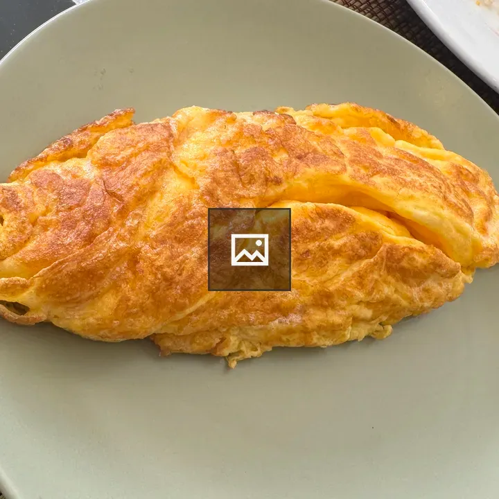 Omelet on Green Plate
