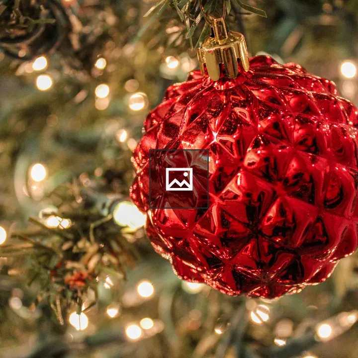 Spiky red tree ornament
