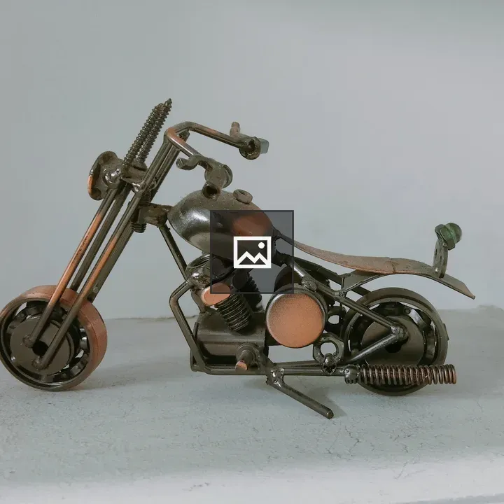 Miniature motorcycle sculpture