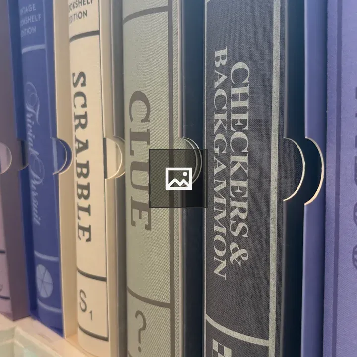 A collection of games packaged like books
