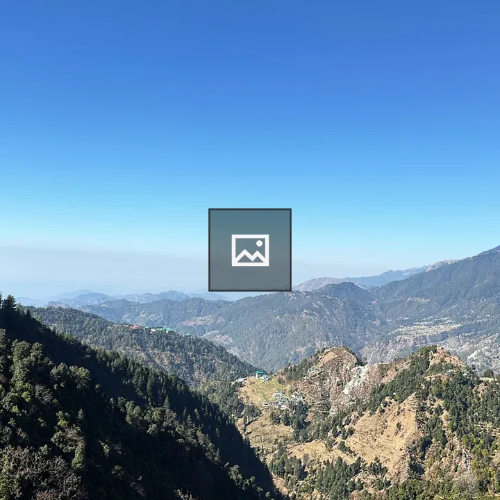 Mountain landscape with forested hills