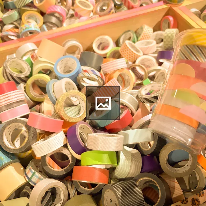 Washi tape assortment close-up