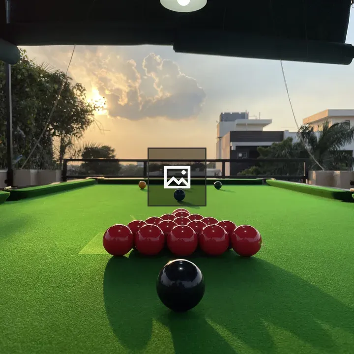 Snooker frame close-up