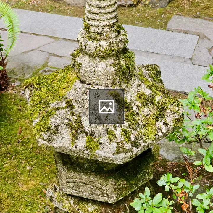 Stone lantern at Portland Japanese Garden