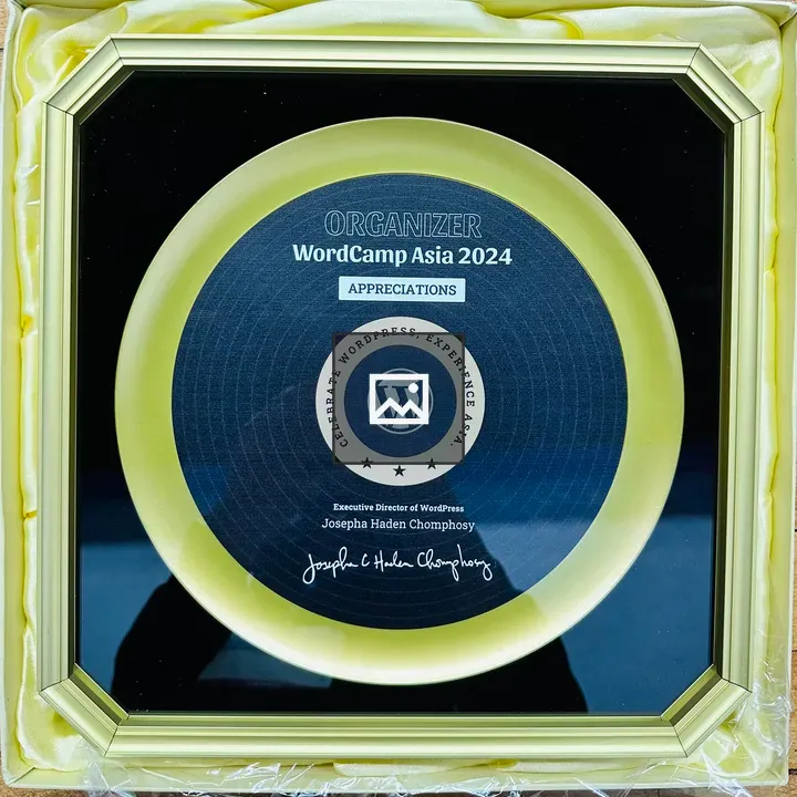 WordCamp Asia 2024 Award Disc