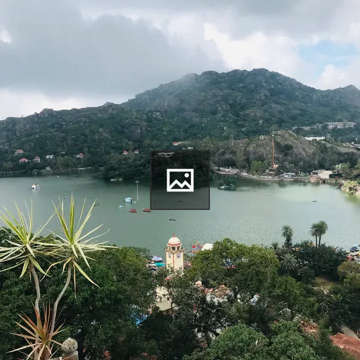 Lake and mountains landscape