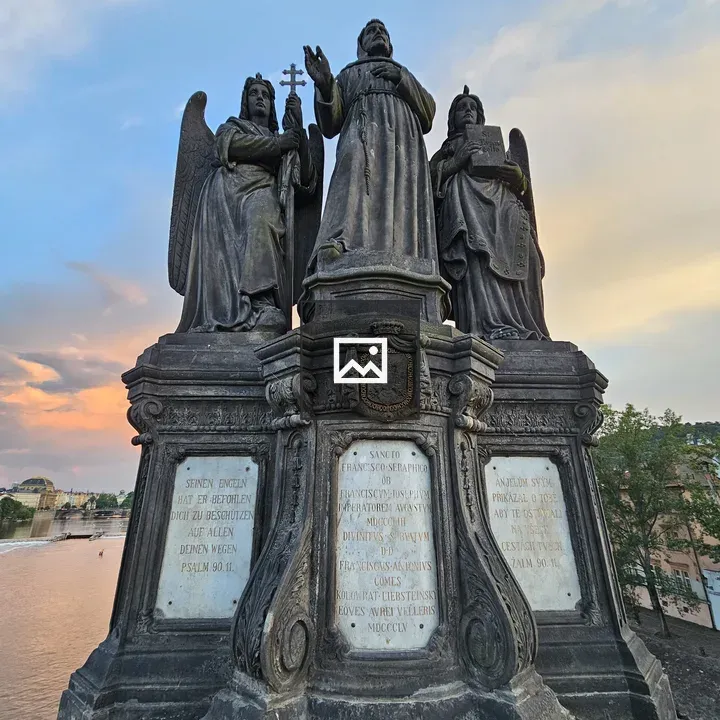 Statue of Francis of Assisi on Charles Bridge