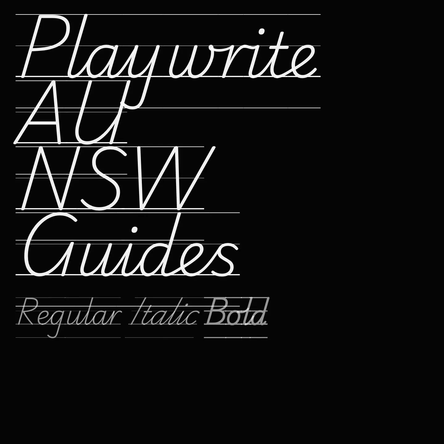 Playwrite AU NSW Guides