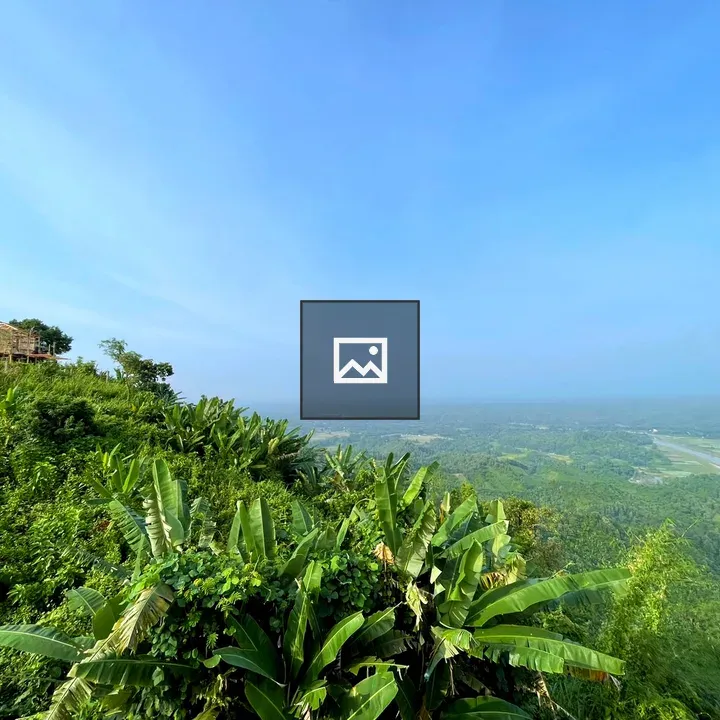 Panoramic hills and river valley