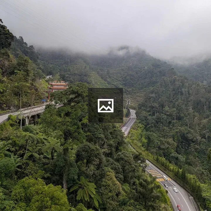 Mist-veiled Genting Highlands Road
