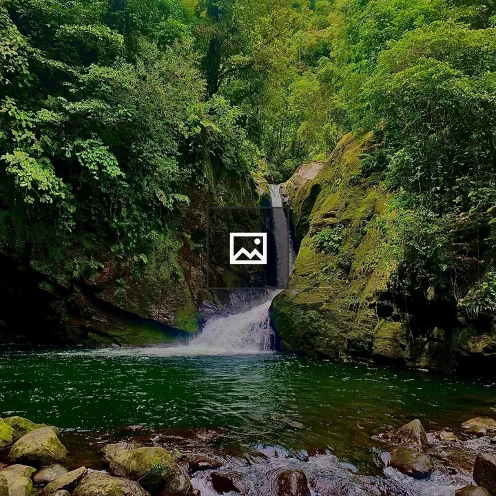 Waterfall in tropical forest