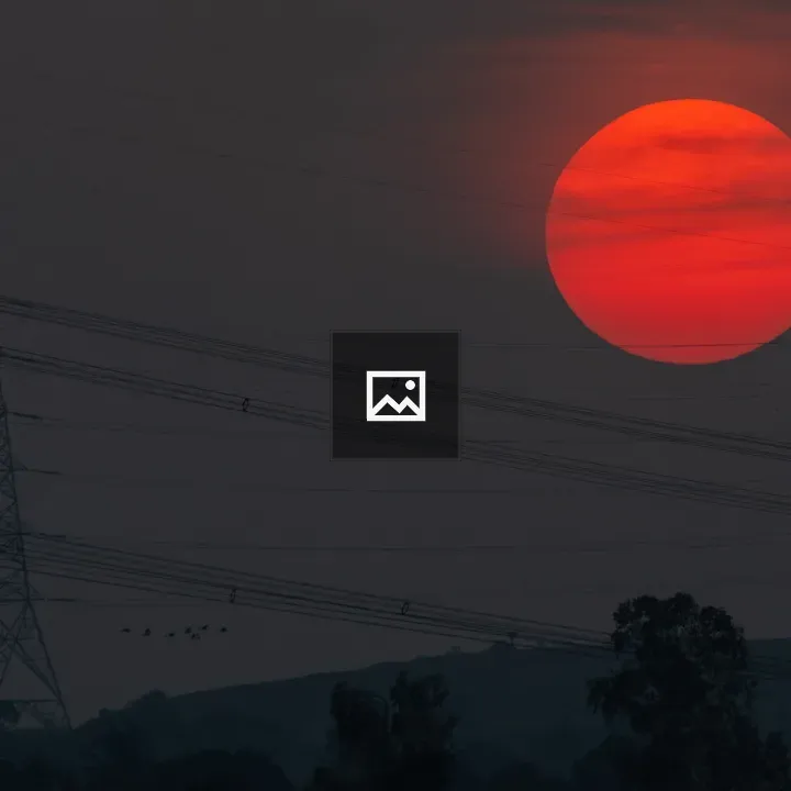 Red Sunset Over Power Tower