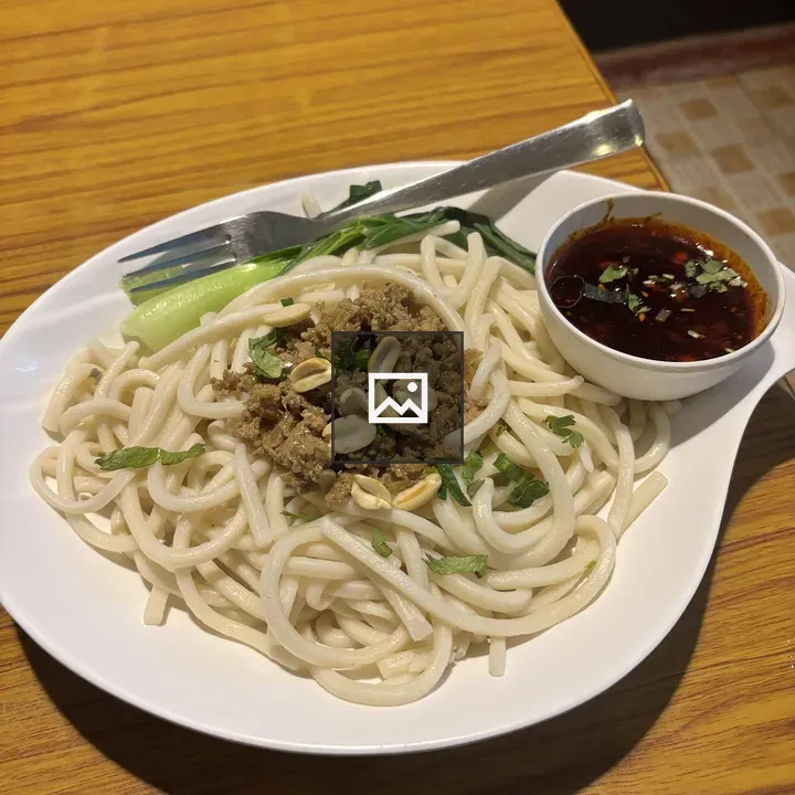 Keema noodles on plate