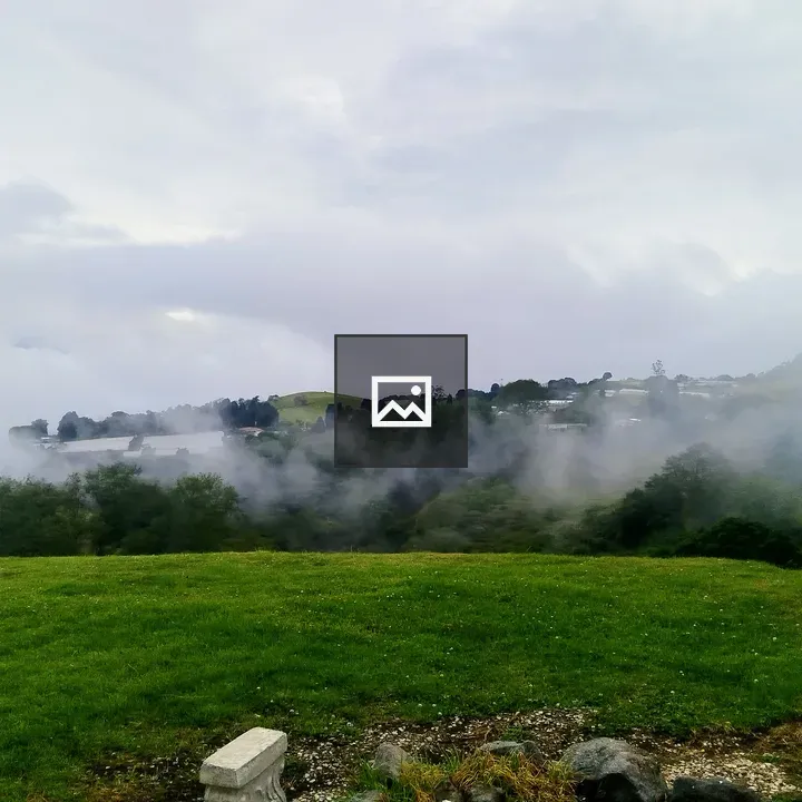 Mist-Shrouded Green Hills Landscape