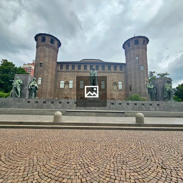 Historic castle in Turin with towers