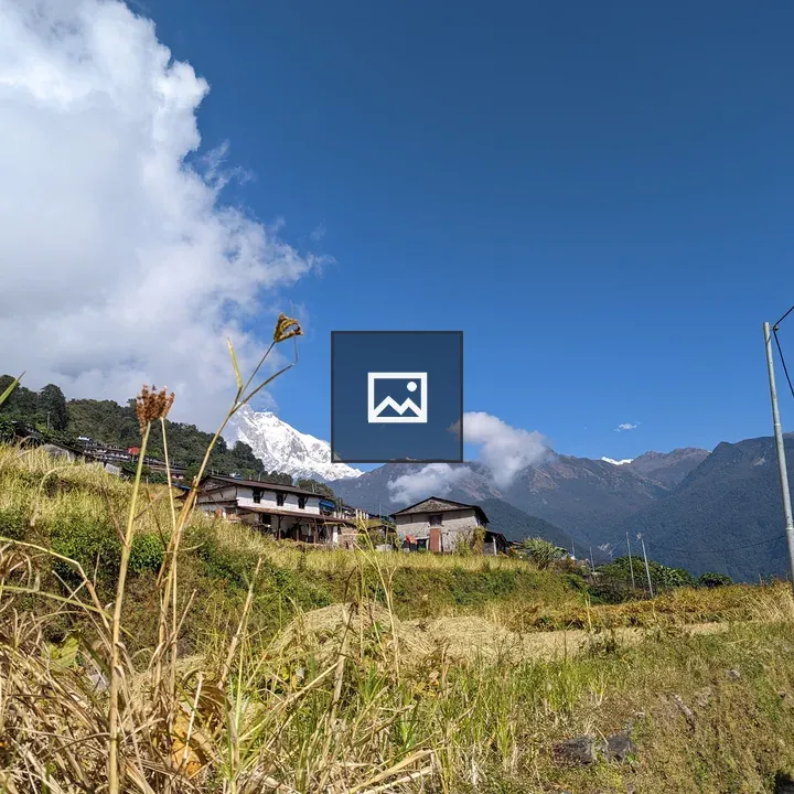 Scenic hillside village landscape