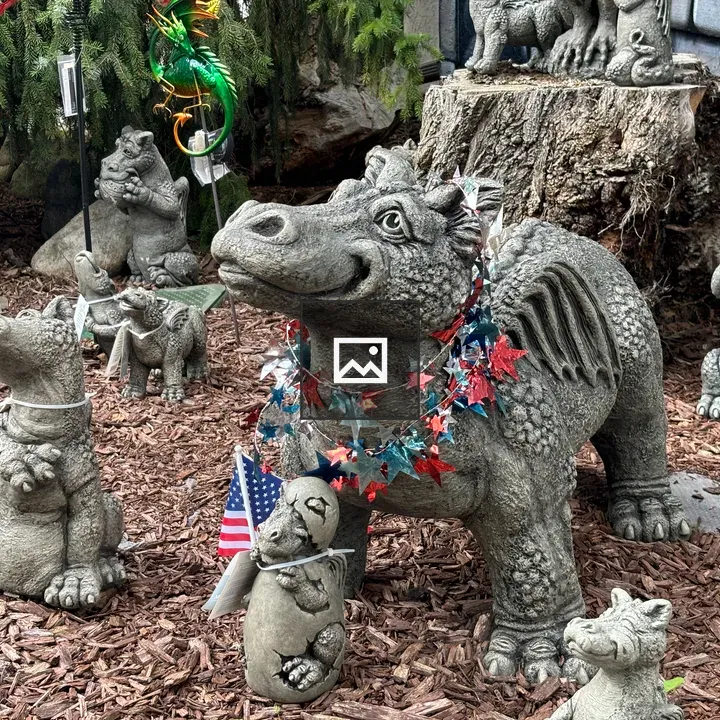 Red, White, and Blue Garland on Dragons