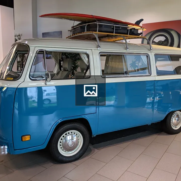 VW Bus with Vacation Rack