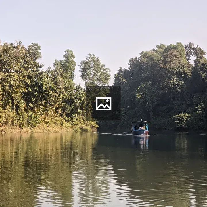 Boat on Calm Foyez Lake