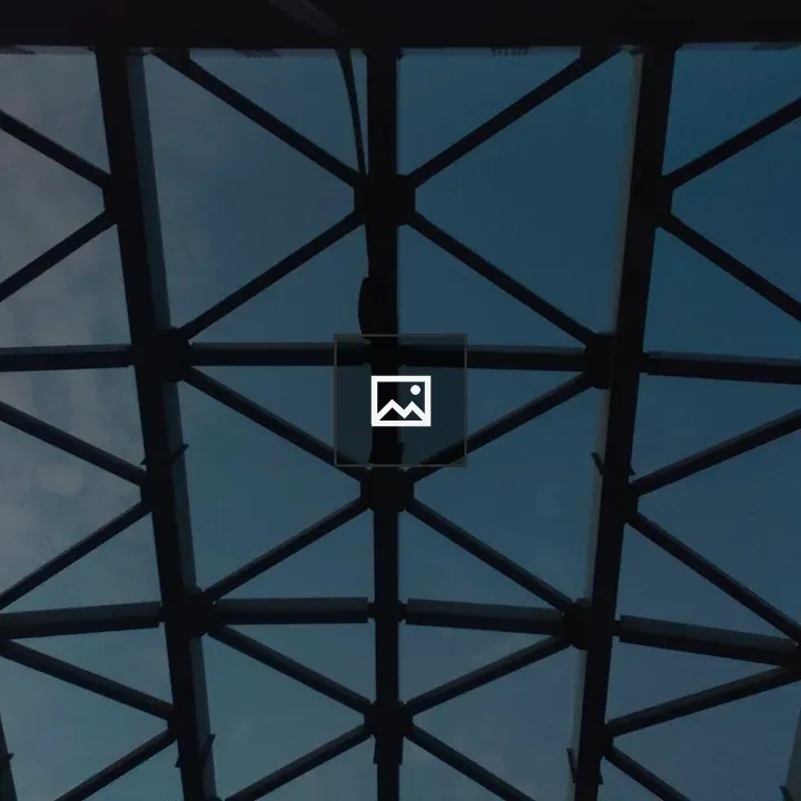 Geometric roof structure from below