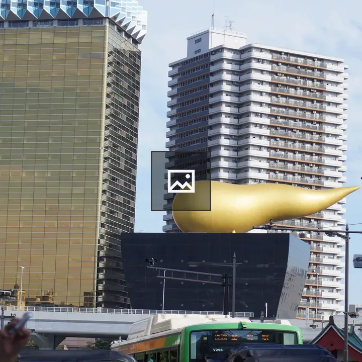 Gold object in Asakusa Tokyo Japan