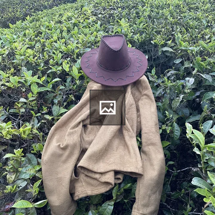 Hat and jacket on a bush