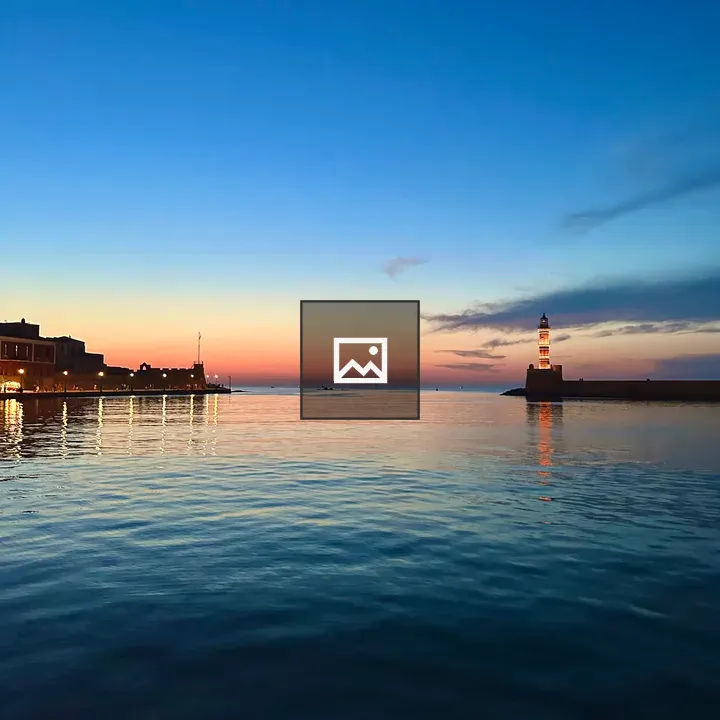 Lighthouse of Chania at Sunset