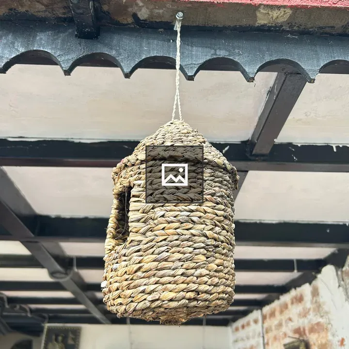 Rustic woven birdhouse